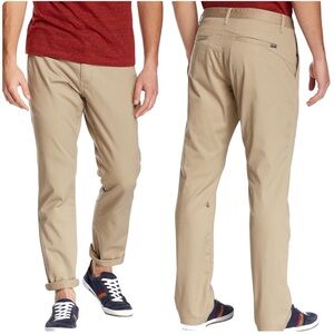 Volcom Vmonty Straight Leg Stretch Chinos Pants in Khaki Sz 34x33 Casual NWT